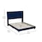 Flash Furniture Navy Velvet Queen Platform Bed with Headboard YK-1079-NAVY-Q-GG - alternate 10